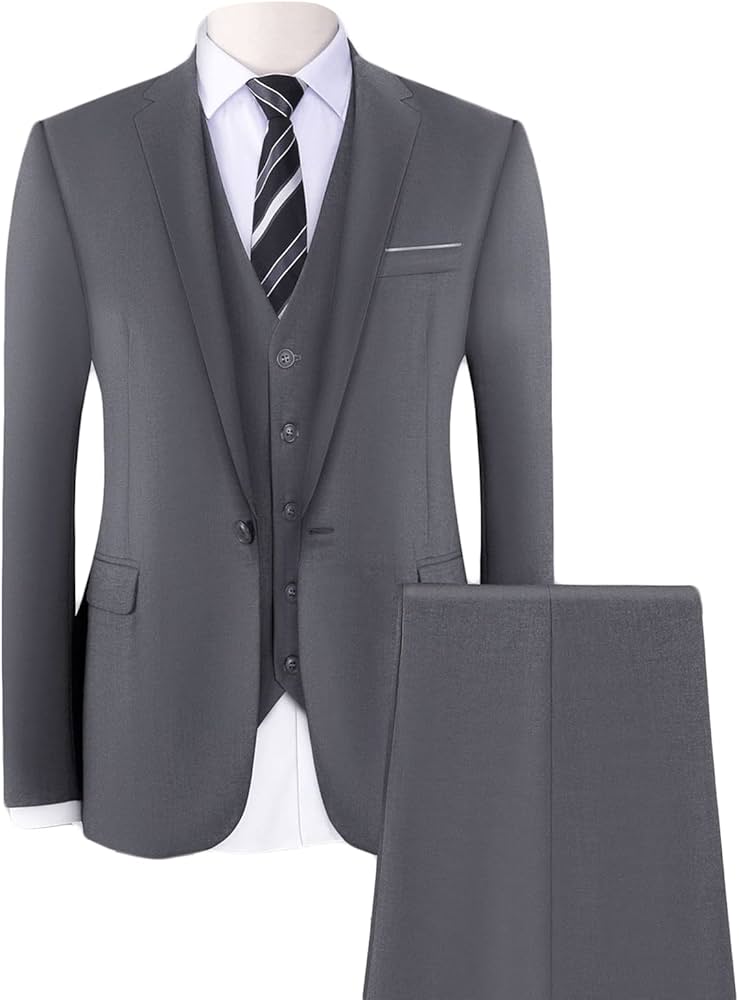 Amazon.com: Maiyifu-GJ 3 Pieces Suits for Men Slim Fit One Button